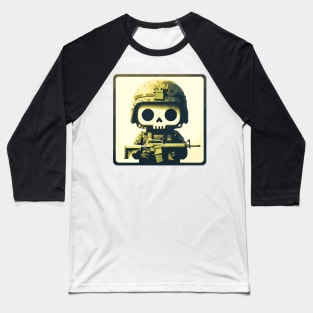 Kawaii pixel ghost soldier Baseball T-Shirt